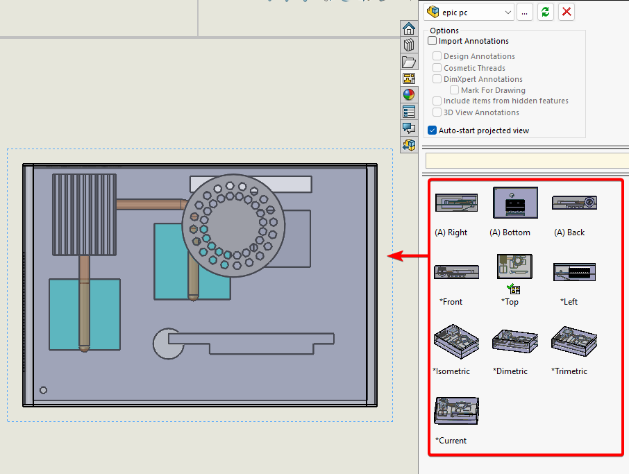 Insert Parent View from View Palette