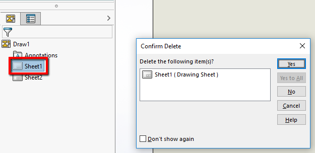 Sheet1 confirm deletion