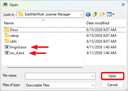 select applications for DEP