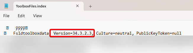 ToolboxFiles index-version-number