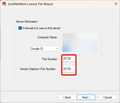 Default ports to use