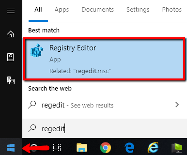 Open the Registry Editor