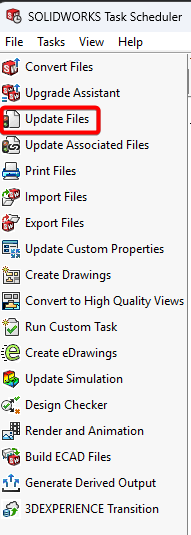 Select Update Files