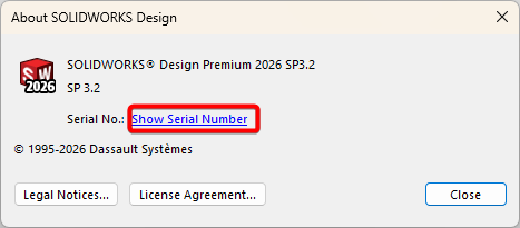 Show Serial Number