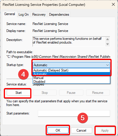 Service Properties Steps