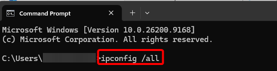 Ipconfig all in Command Prompt.png