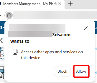 Allow Website Access