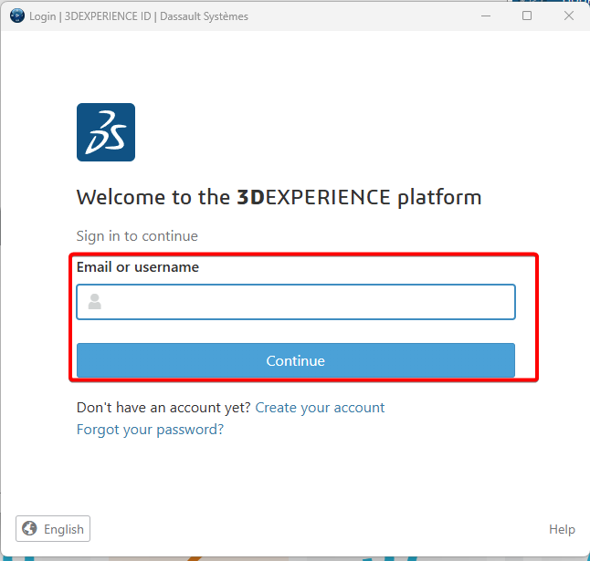 Log in to 3DX