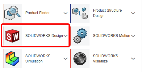 Click SOLIDWORKS Design