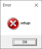 Setup Error