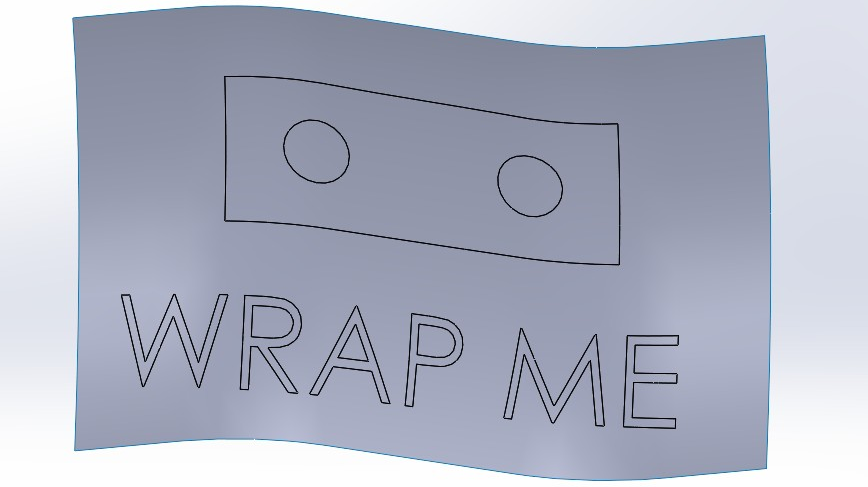 Wrap feature, Spline Surface method example
