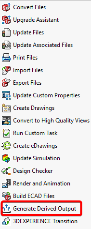 Click Generate Derived Output