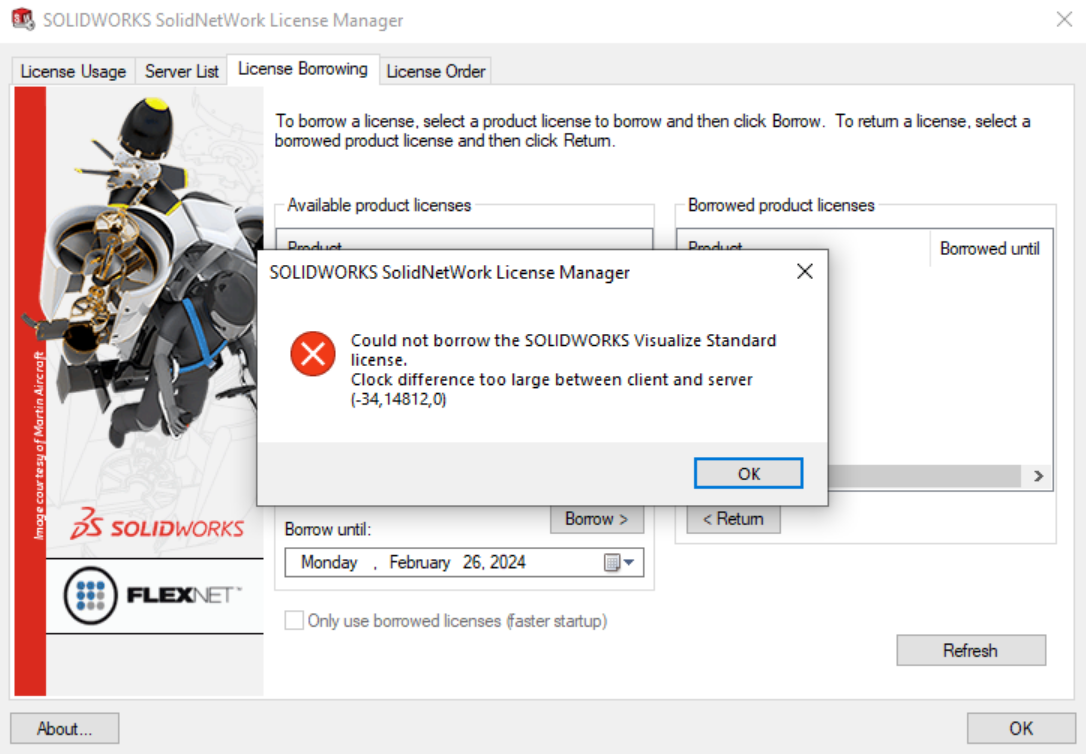 Clock difference too large error