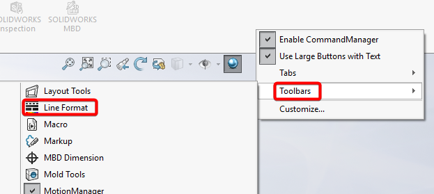Enable Line Format
