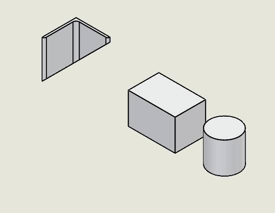Drawing View with only three bodies