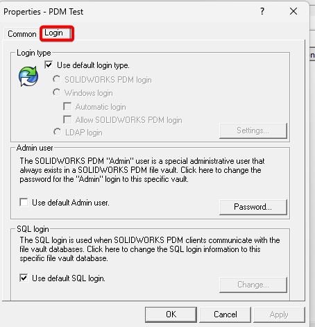 Click Login tab