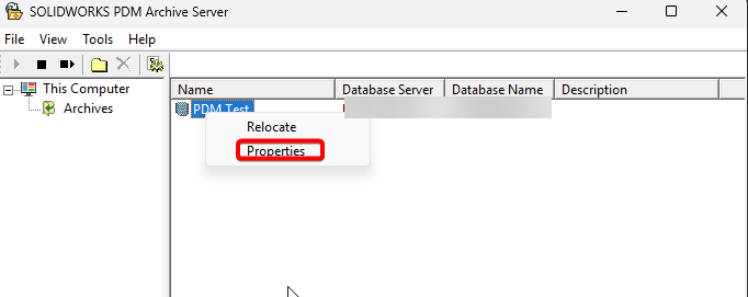 Expand this Computer and right click the vault to select properties