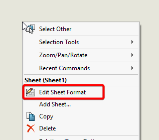 Edit Sheet Format