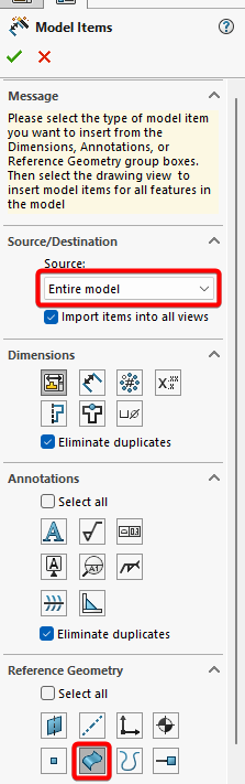 Select Surface and Source