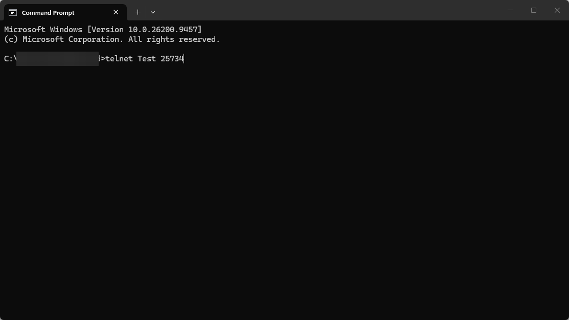 Telnet test