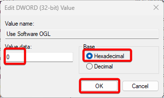 Set value to zero and click ok