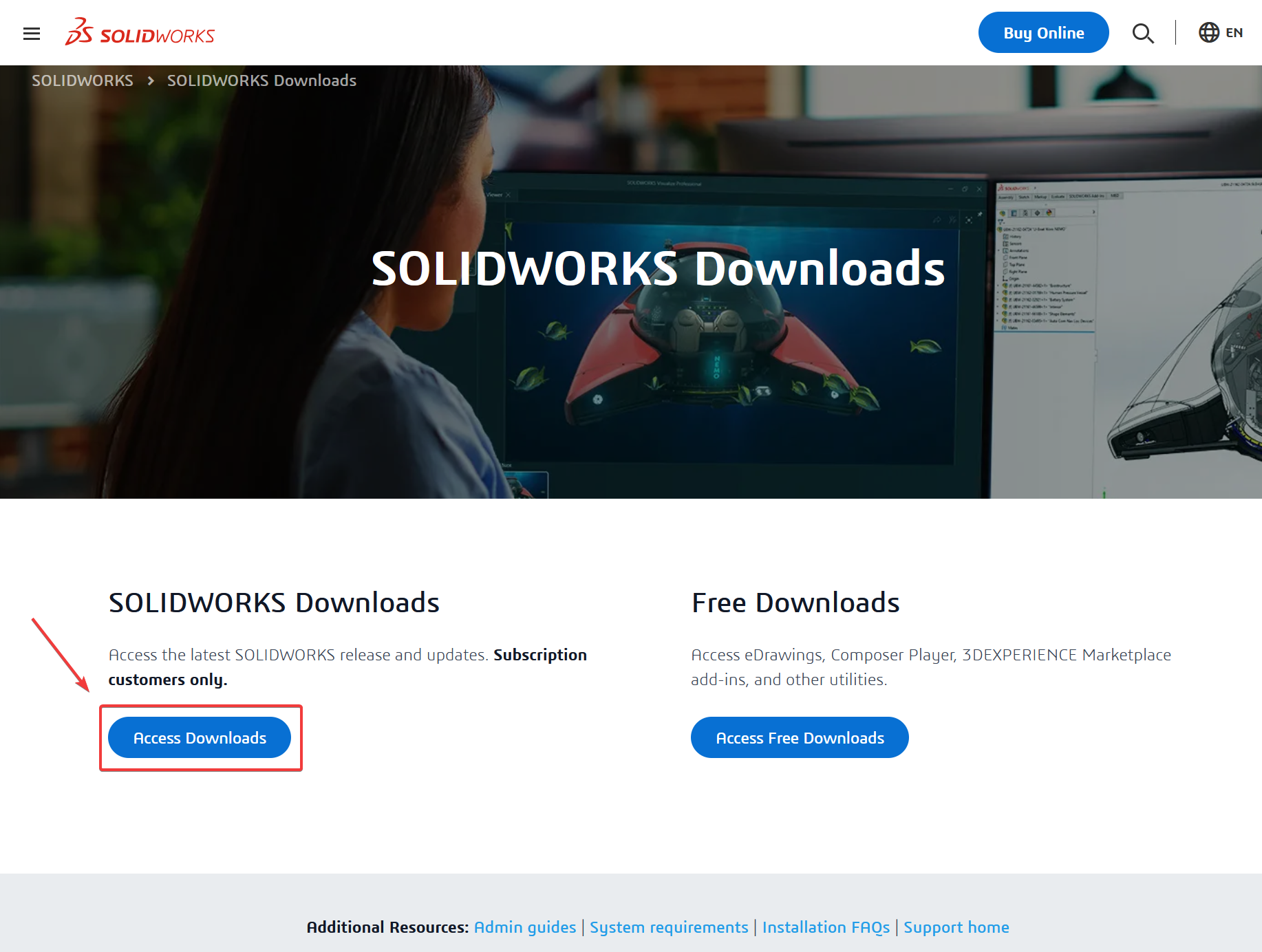 SOLIDWORKS Downloads Page