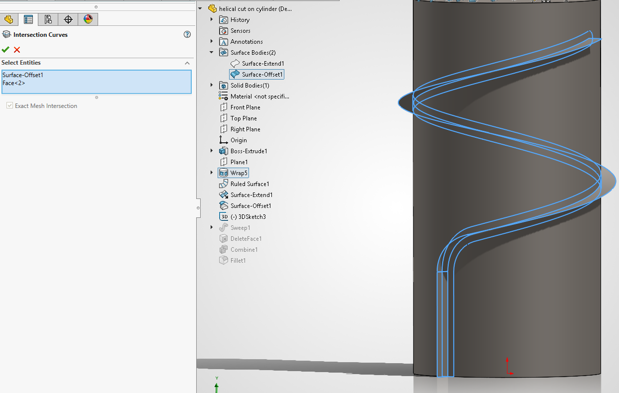 Create Intersection Curve
