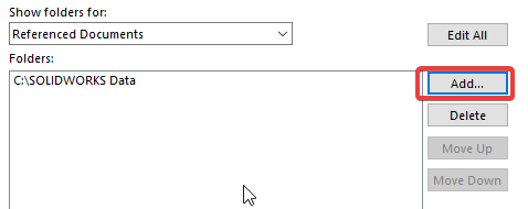 Showing the add option for Referenced Documents