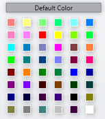 Showing the color pallete selector