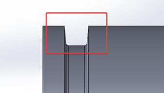 Image of the created groove on a model