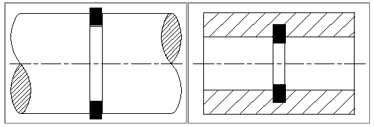 Images showing an external and internal groove