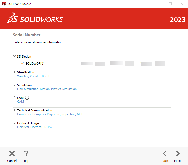 SOLIDWORKS_2023_Installation_Manager_Enter_Serial.png