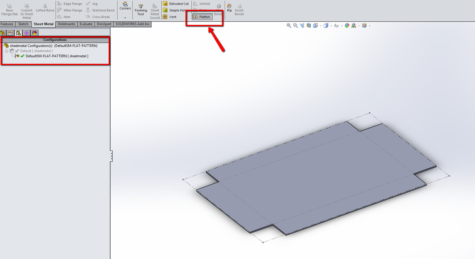 SOLIDWORKS: Document Properties and Flat Pattern Colors for Sheet Metal -  Computer Aided Technology