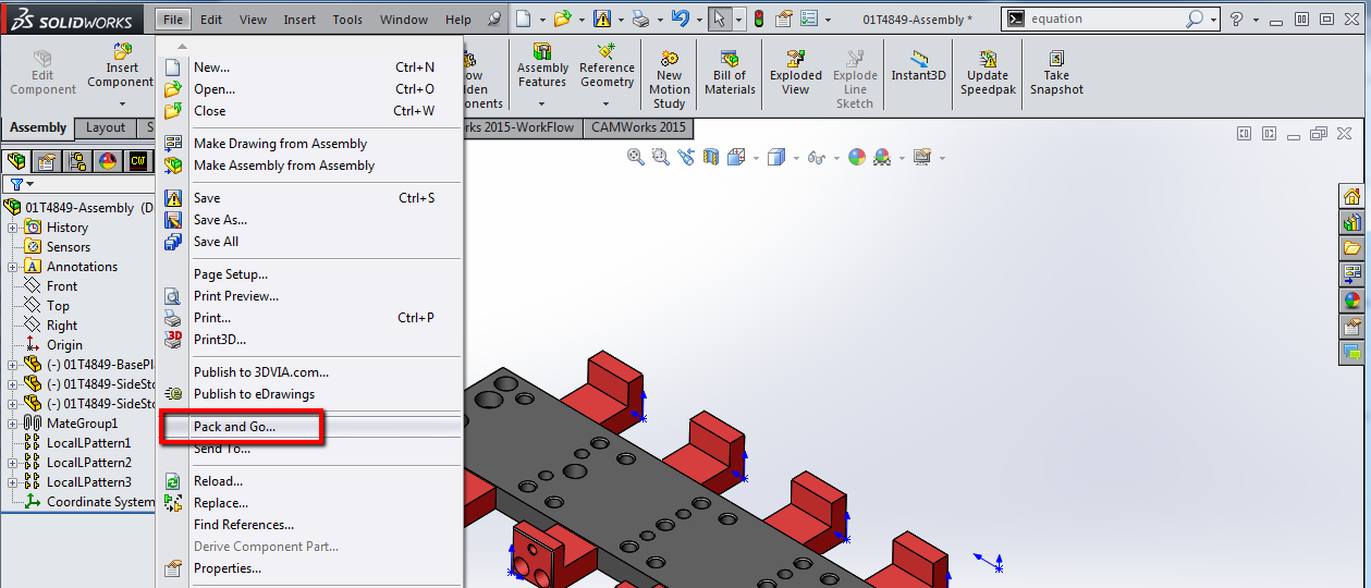 solidworks pack and go